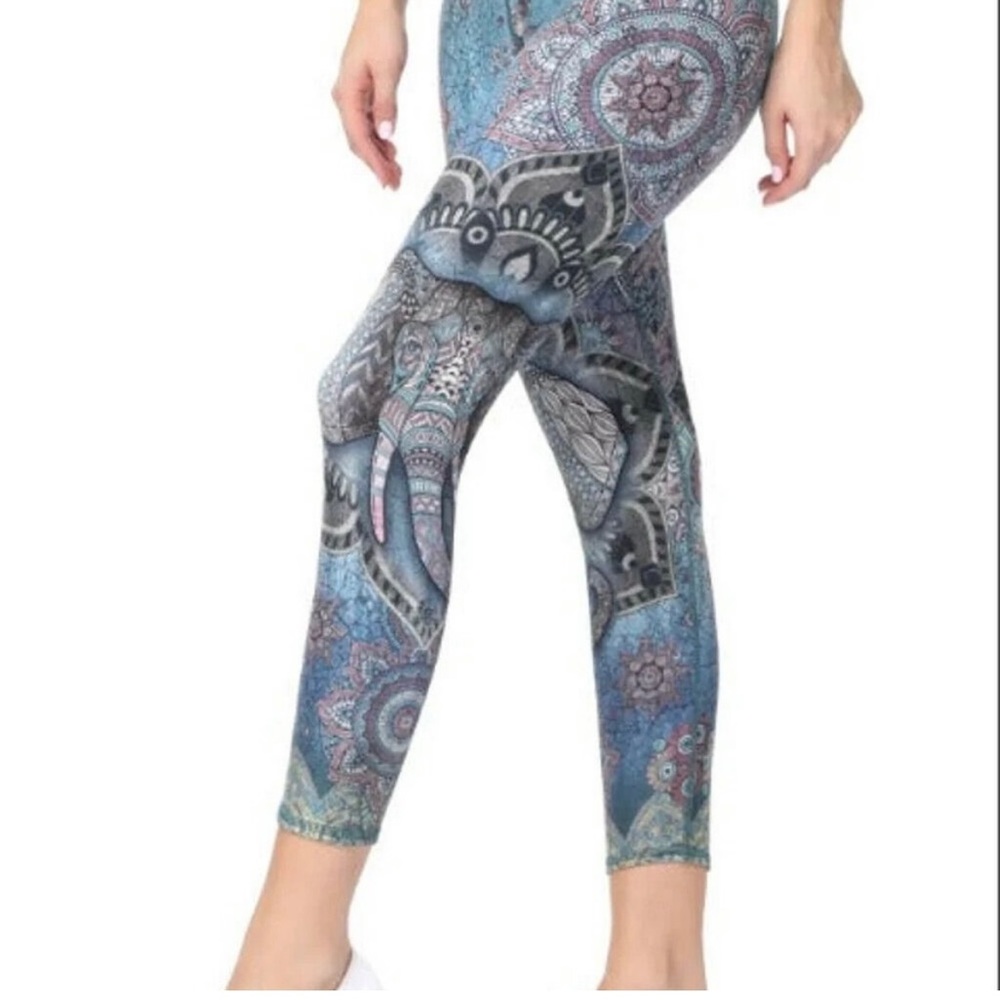Evolution & Creation Small Bohemian Work Out Leggings With Elephant